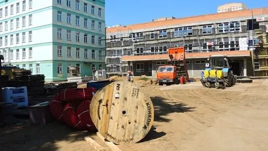 Работы по строительству пристройки к школе №2 в Балашихе выполнены более чем на 70%