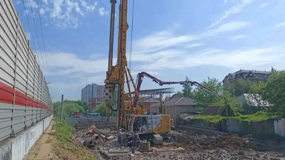В Одинцове начали устройство свай второй опоры перехода у ЖК Рублевский