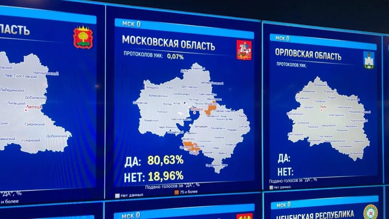 Появились первые данные голосования по Конституции в Подмосковье