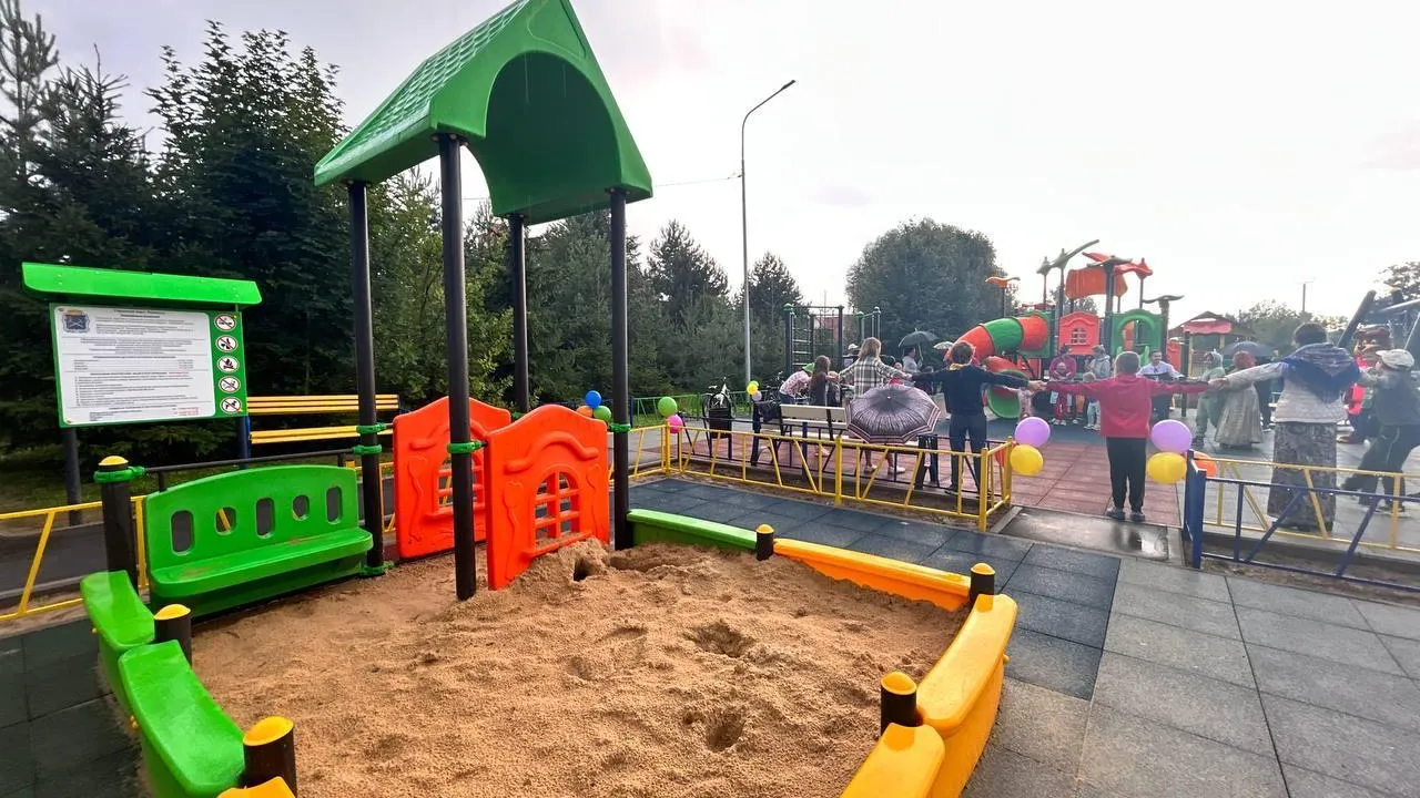 Новую детскую площадку открыли в деревне Гривно городского округа Подольск