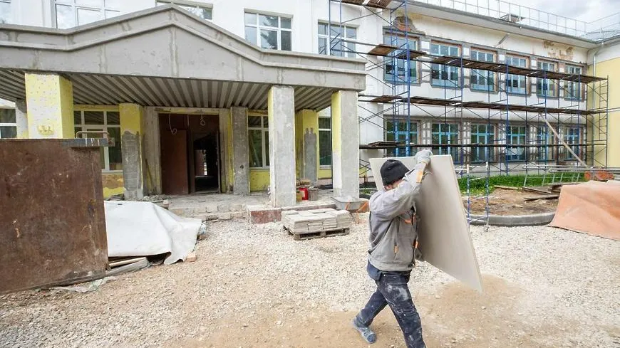 Ремонт Климовского лицея в Подольске выполнили на 80%
