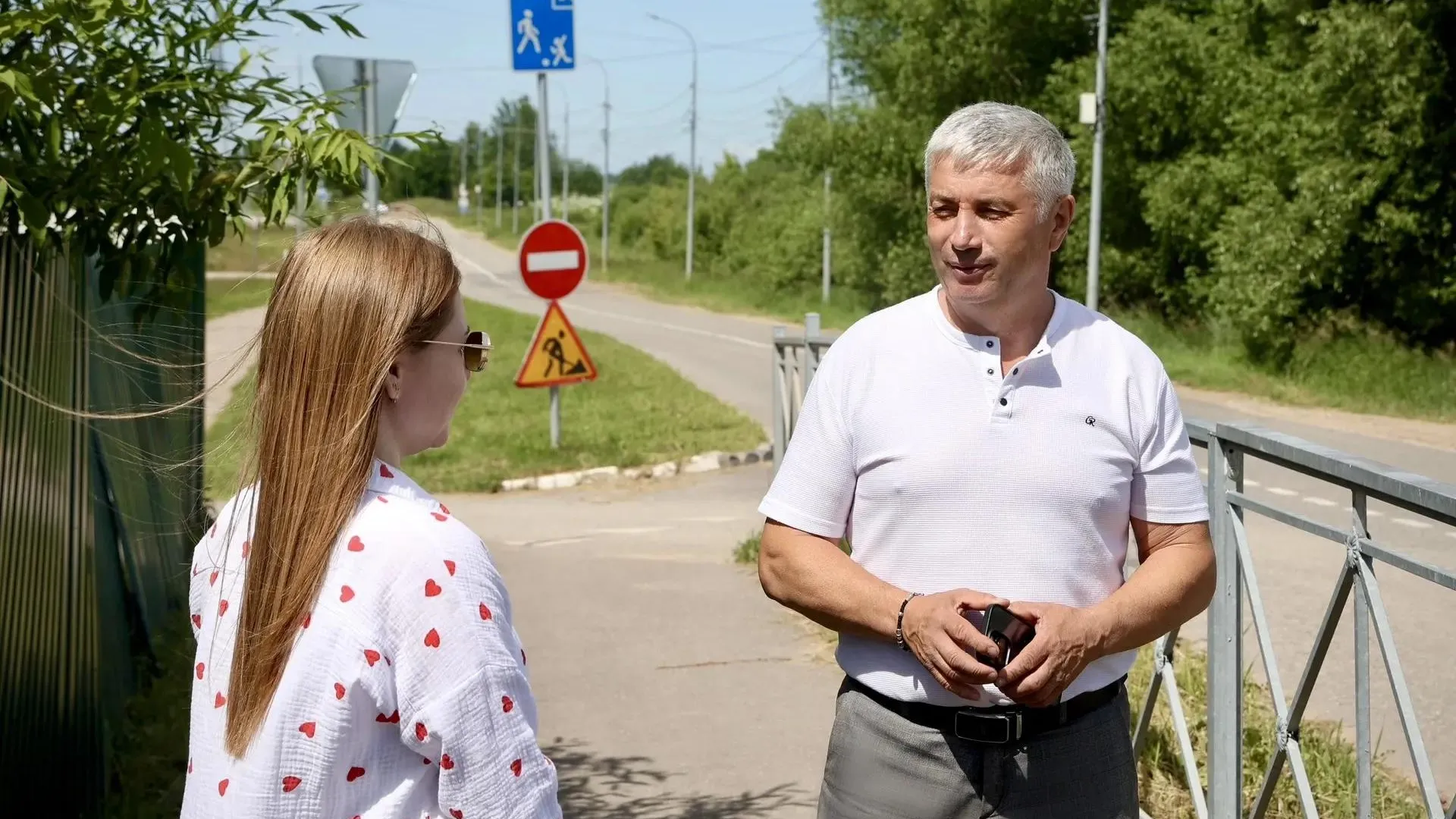 В Волоколамском округе отремонтировали тротуар в Болгарском Городке