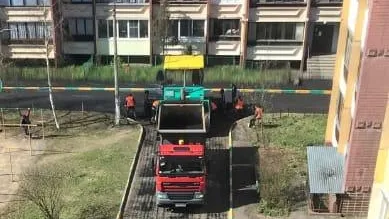 Внутриквартальные проезды ремонтируют в военных городках на территории Одинцовского округа