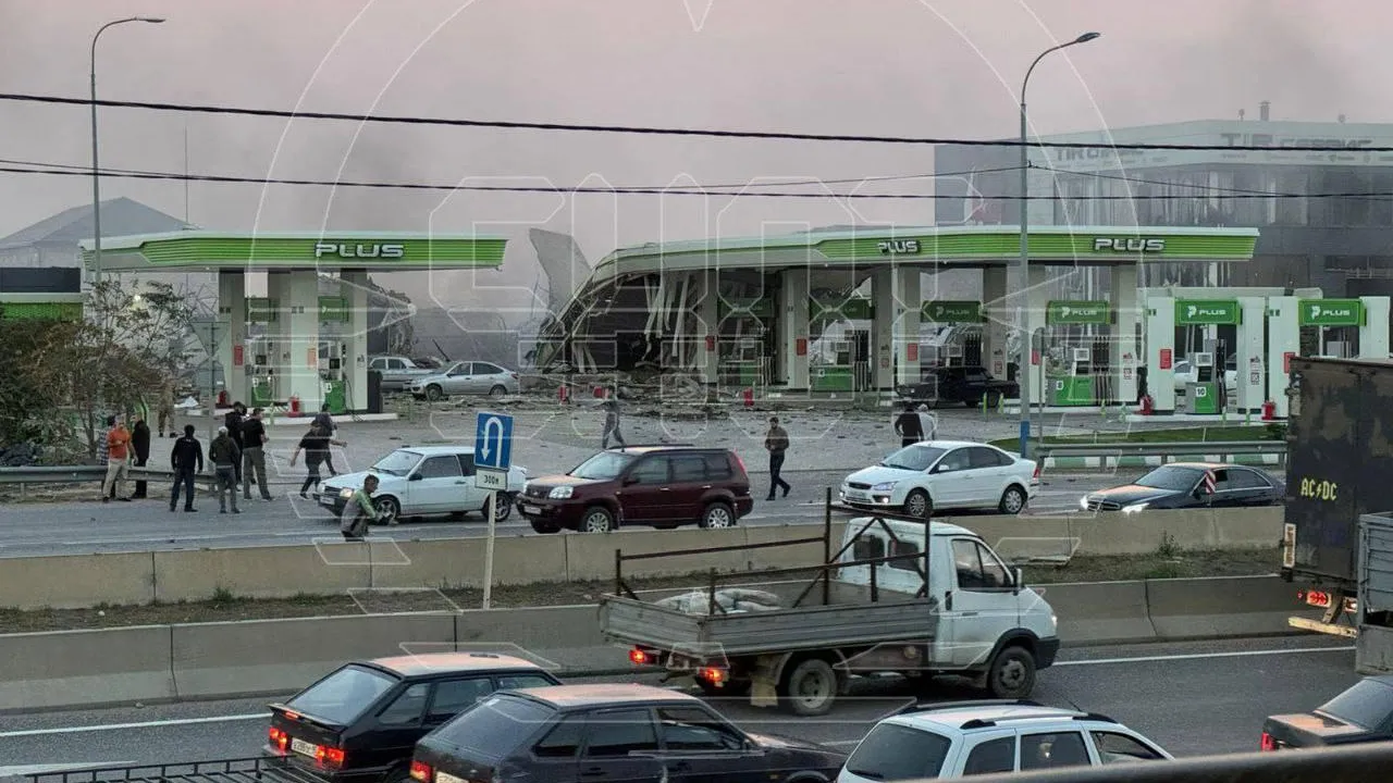 Опубликовано первое видео после взрыва на АЗС в Дагестане
