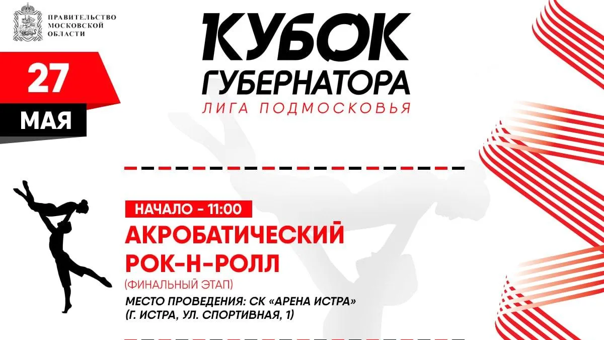 Финал Кубка Губернатора по акробатическому рок‑н роллу пройдет в Истре 27 мая