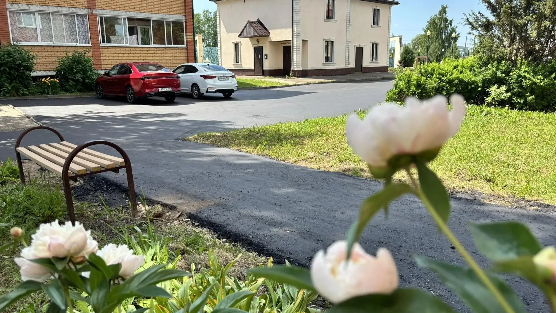 В Шаховской обновили дорожное покрытие на улице 1-я Советская