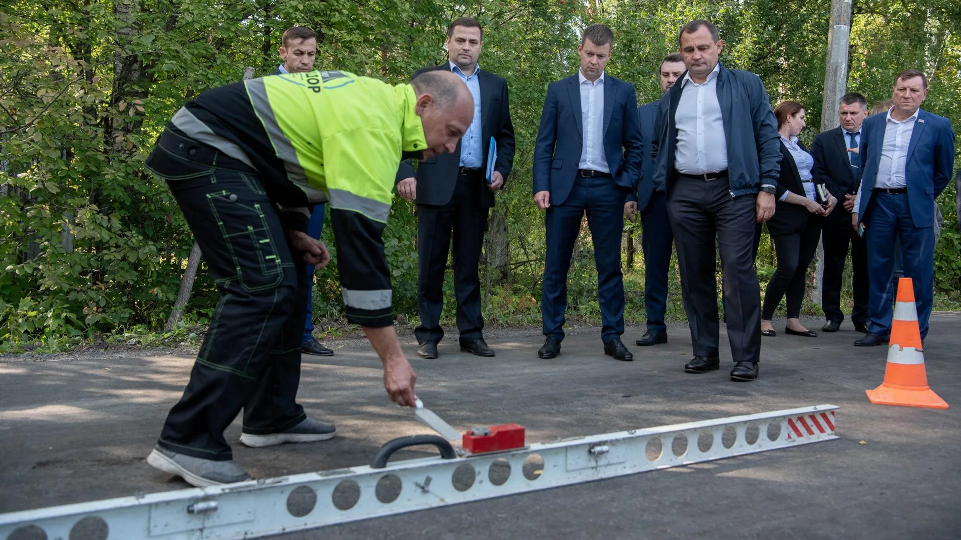 В микрорайоне Салтыковка Балашихи завершили ремонт дороги на улице Комсомольской