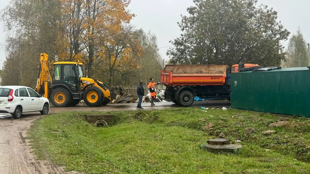 В подмосковной деревне Степаньково начали модернизацию контейнерной площадки