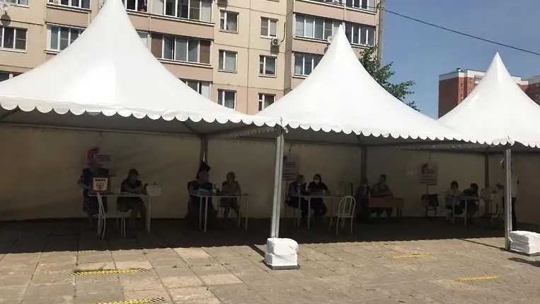 Шатры для голосования в Подольске установили в шести дворах микрорайона Кузнечики
