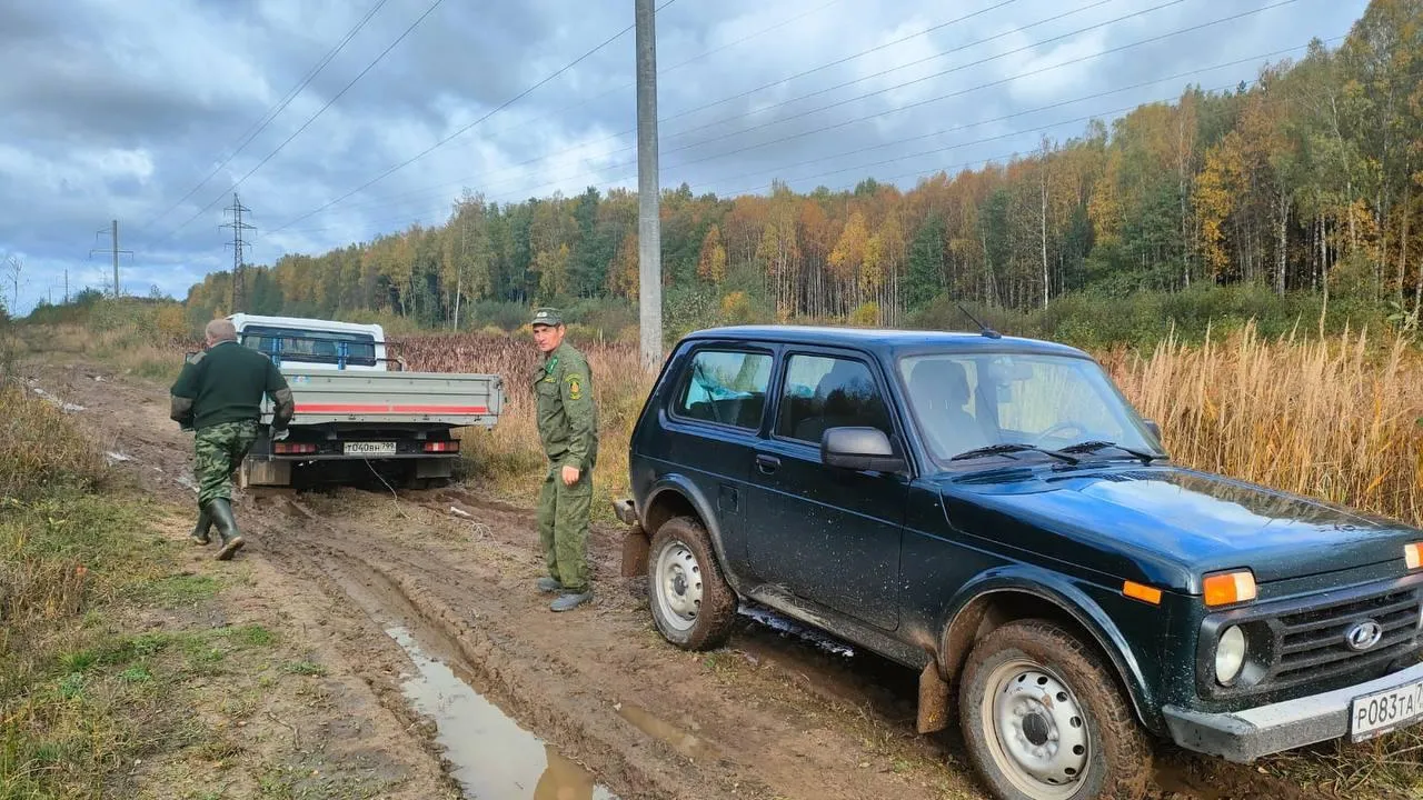 Лесничие из Талдома помогли автомобилисту выбраться с размытой дороги