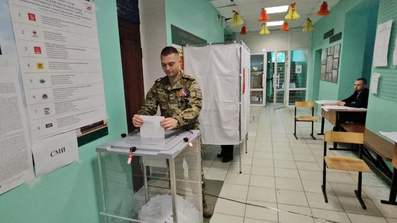 Участник СВО Александр Панкратов проголосовал на выборах в Жуковском