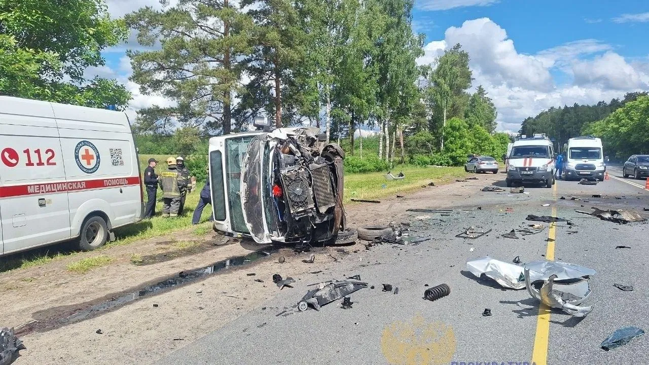 1 погиб и 8 пострадали при опрокидывании автобуса на трассе в Подмосковье