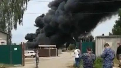 Пожар произошел на нефтеперегонной станции в Чехове