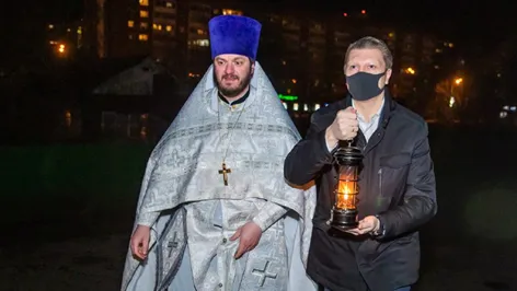 Благодатный огонь из Иерусалима привезли в Одинцово