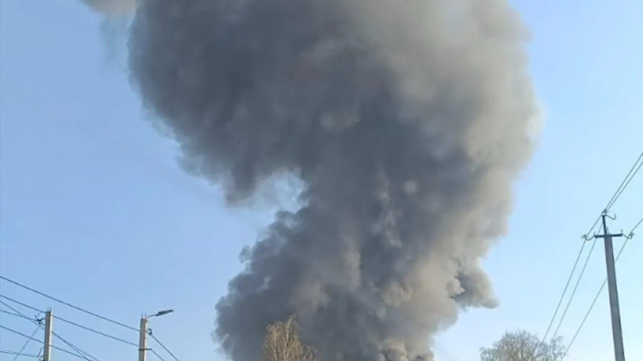 Мощный пожар вспыхнул у Курского подшипникового завода после задержания Смирнова