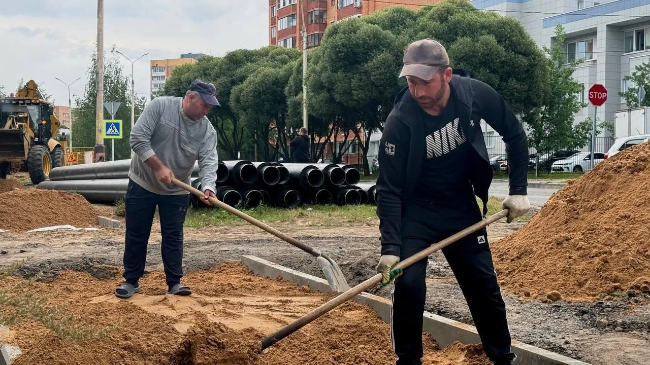 В Дубне приступили к ремонту тротуаров