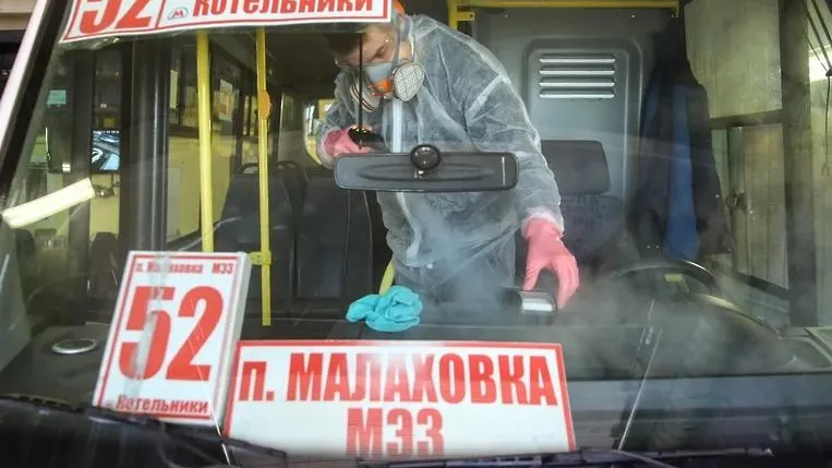 Маршрутки в Люберцах дезинфицируют 3 раза в сутки из‑за угрозы распространения инфекции