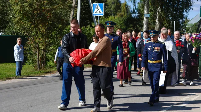 В Воскресенске захоронили останки красноармейца Ивана Иларионова