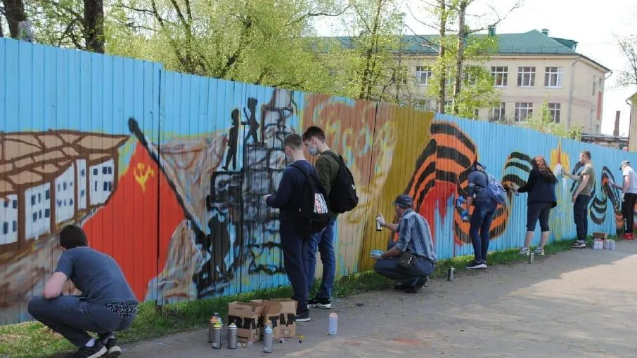 Стены жилых домов в Кубинке украсят патриотические граффити в преддверии 9 Мая