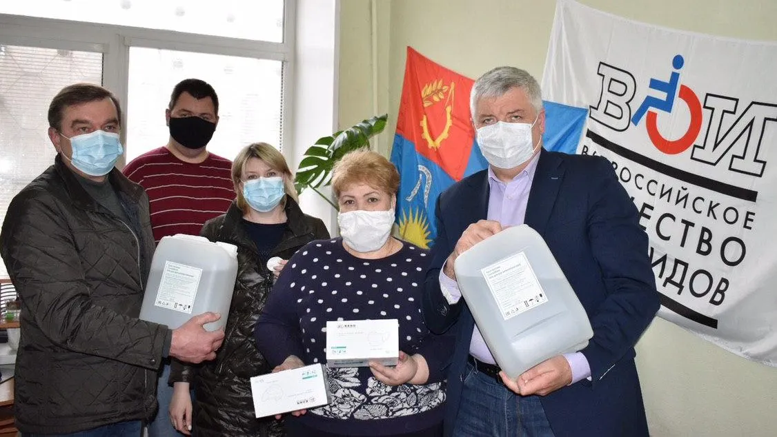 Организациям инвалидов в Балашихе передали средства дезинфекции