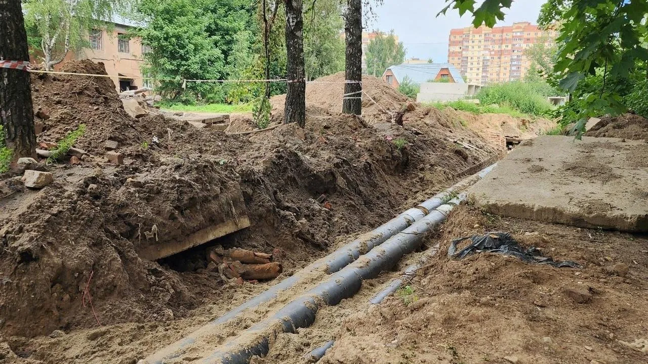 В Лосино-Петровском проводится капитальный ремонт двух участков теплотрассы