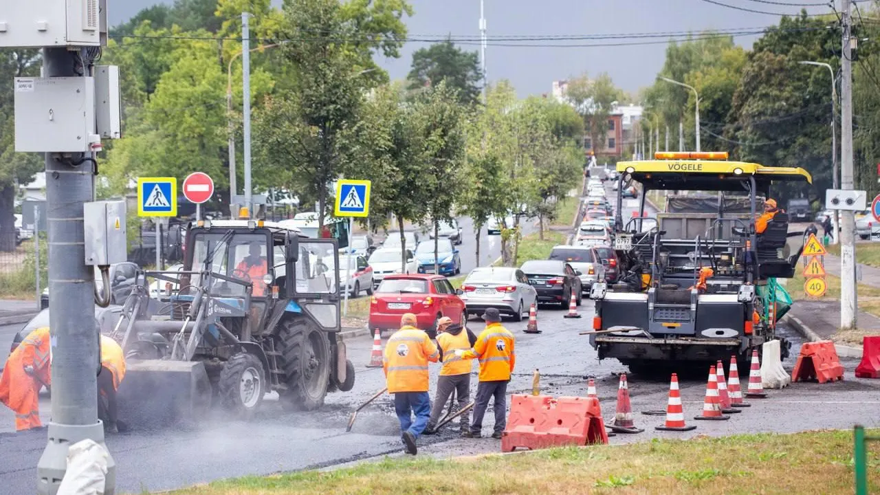 В Подольске завершают ремонт дороги на улице Высотная