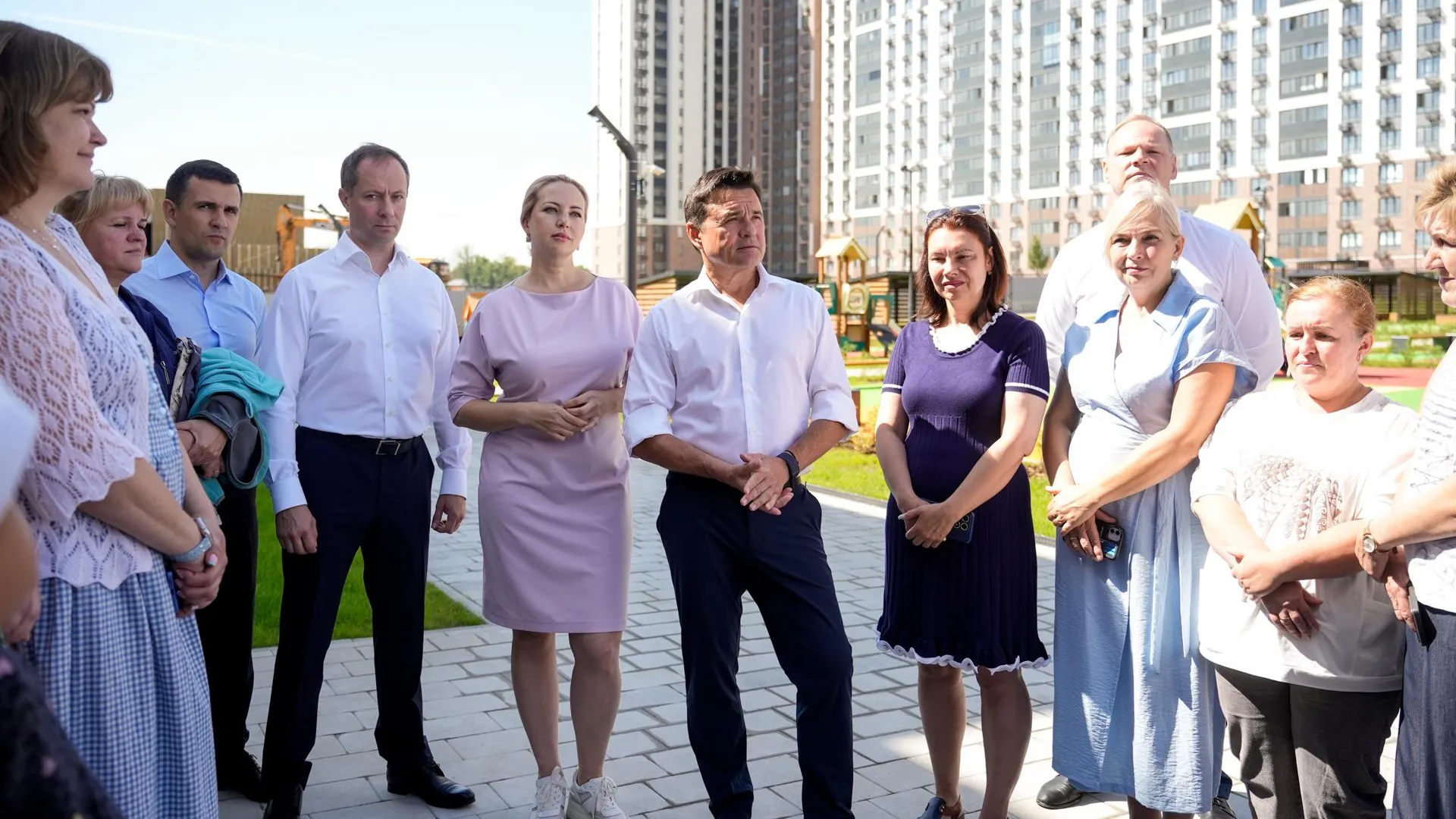 Воробьев проверил строительство детсада на 330 мест в Ленинском округе
