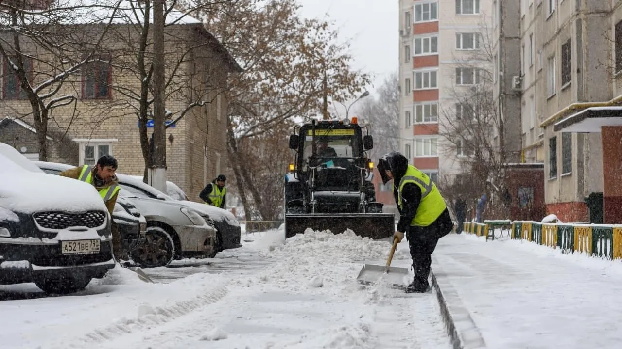 Дворники убрали более 8 тысяч дворов в Подмосковье за сутки