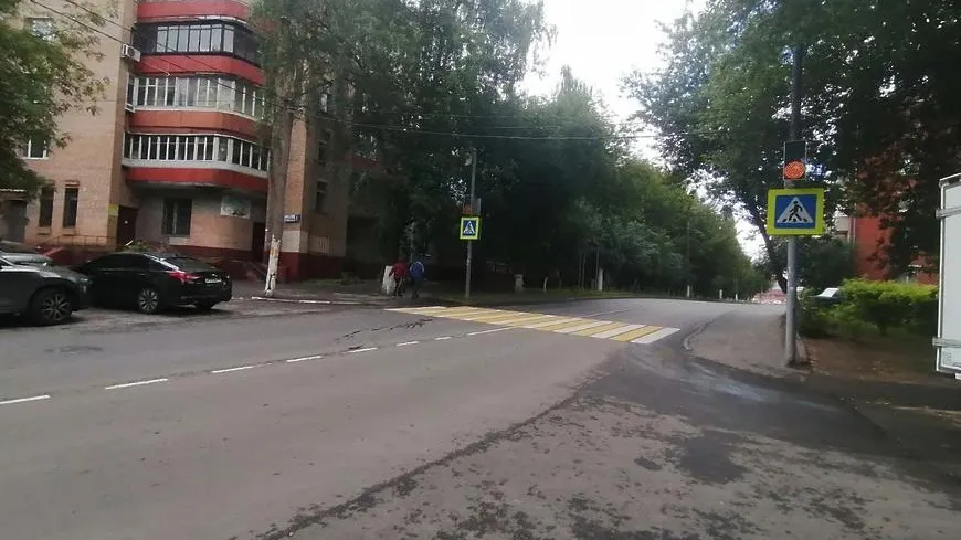 Дорожную разметку нанесли на улице Дружбы в Подольске