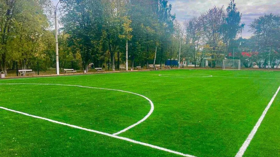 Покрытие обновили на футбольном поле спортбазы «Юность» в Щелкове