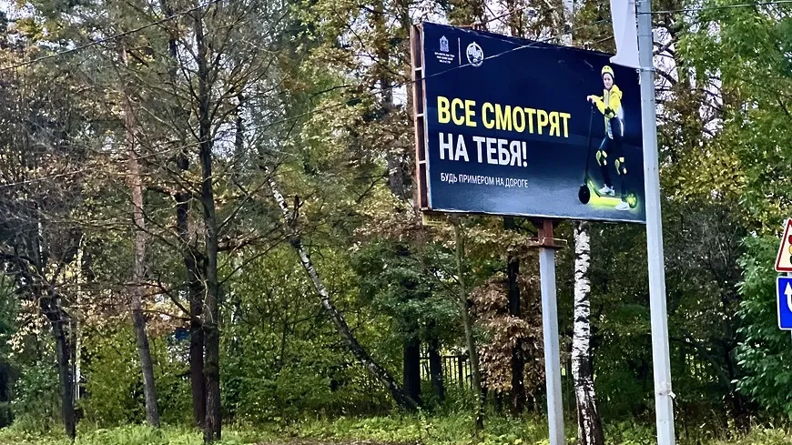 Соцрекламу светоотражателей разместили вдоль дорог в Красногорске