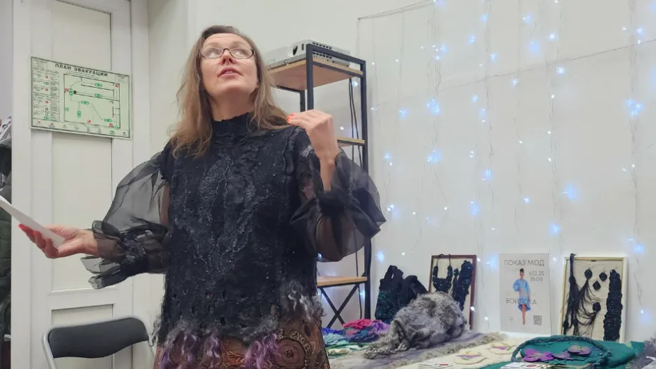 Галина Дудовцева представила коллекцию изделий из валяной шерсти в Звенигороде