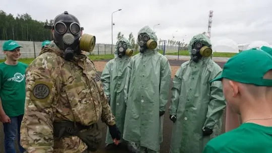 Юнармейцы Котельников прошли полосу препятствий в рамках военных сборов