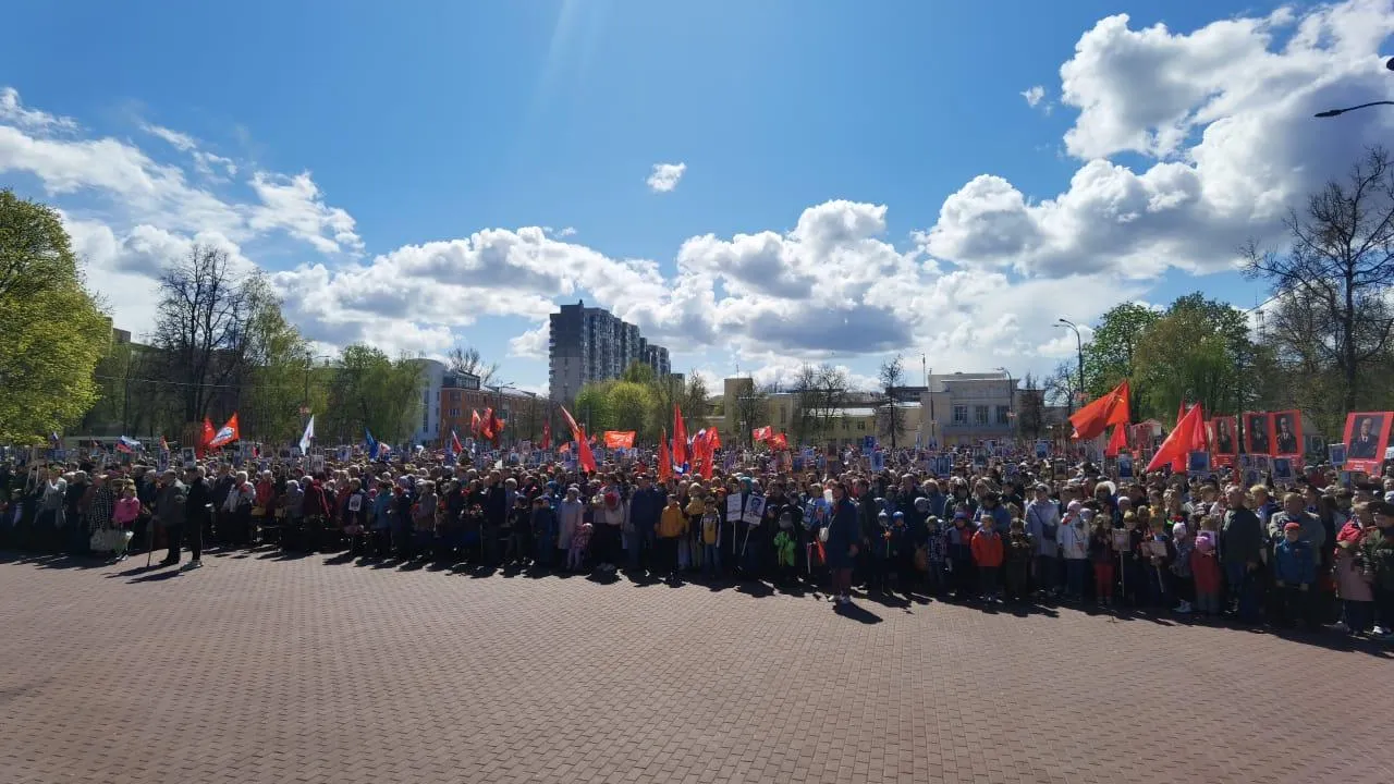 22,5 тыс человек прошли с портретами участников ВОВ по улицам Подольска