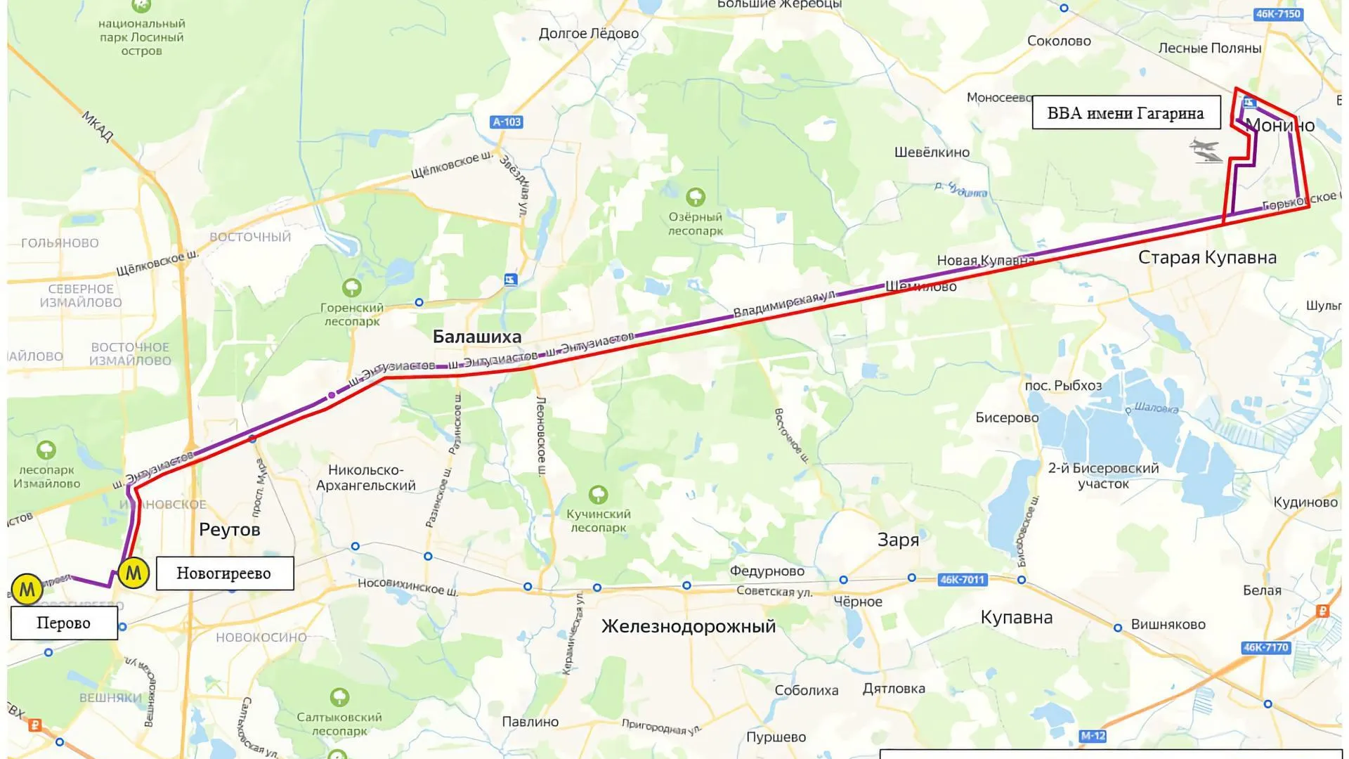 В городском округе Щелково изменится схема движения маршрута № 587к
