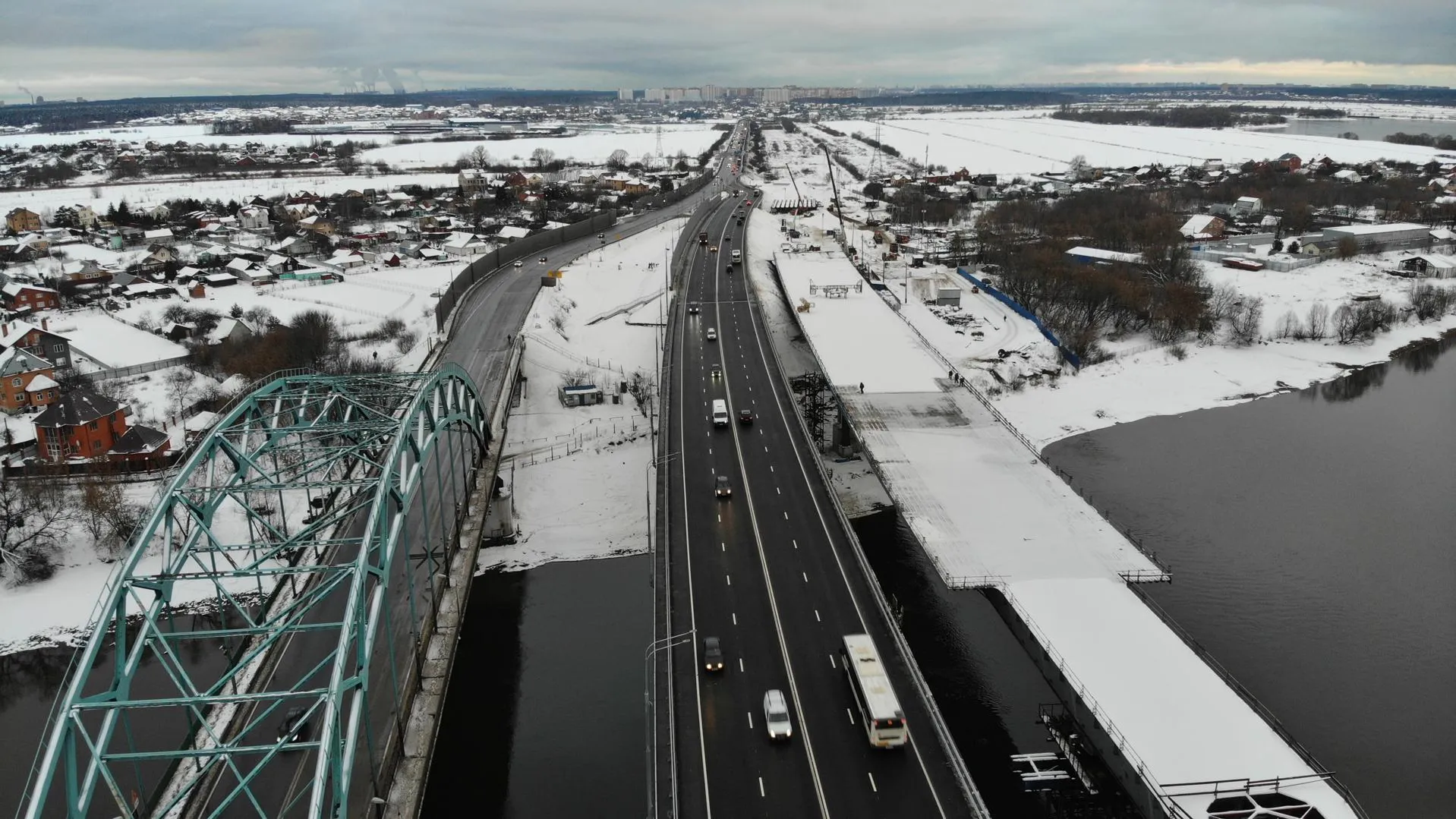 Движение по мосту через Москву‑реку в составе трассы М‑5 открыли в Подмосковье