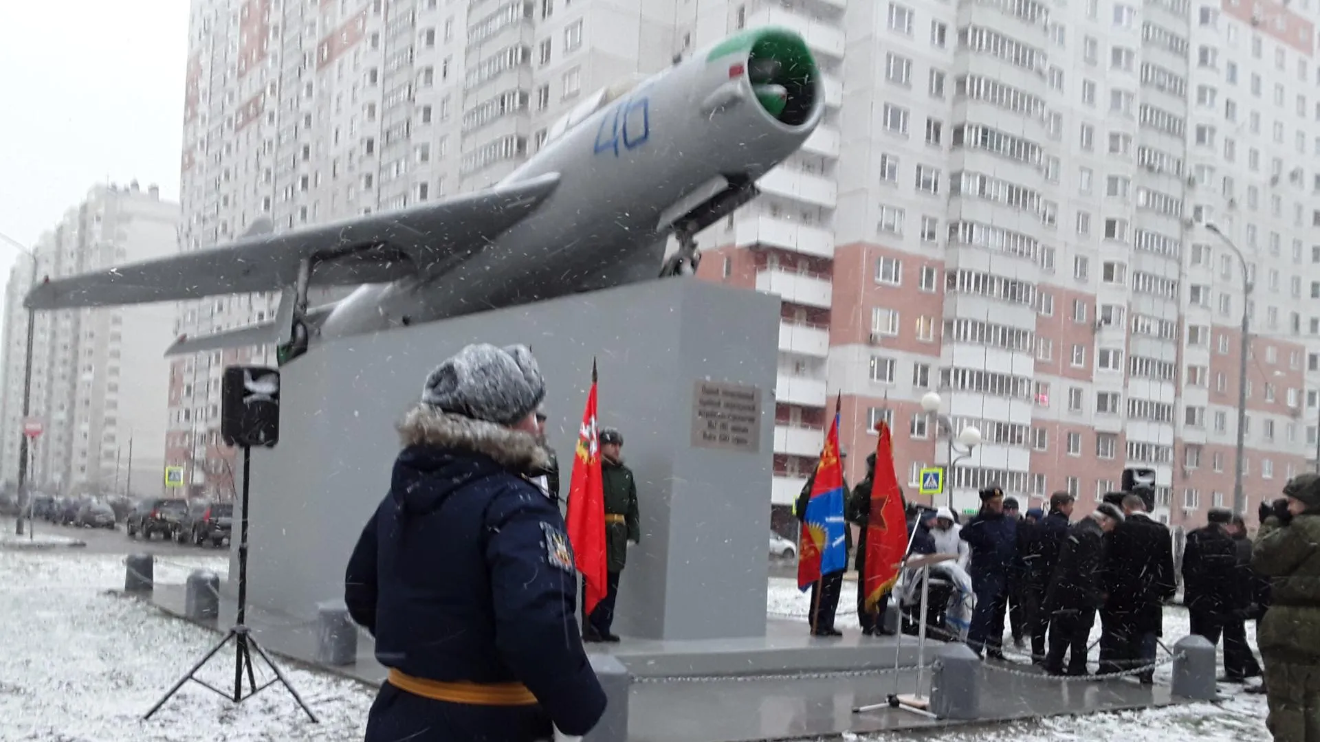 Монумент «Истребитель МиГ‑19П» торжественно открыли в микрорайоне Балашихи