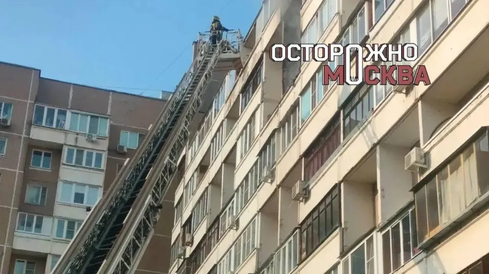 Квартира вспыхнула на юго-востоке Москвы