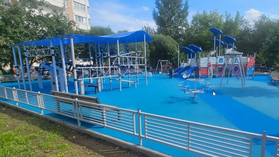 В Балашихе закончили работы по обновлению детской площадки