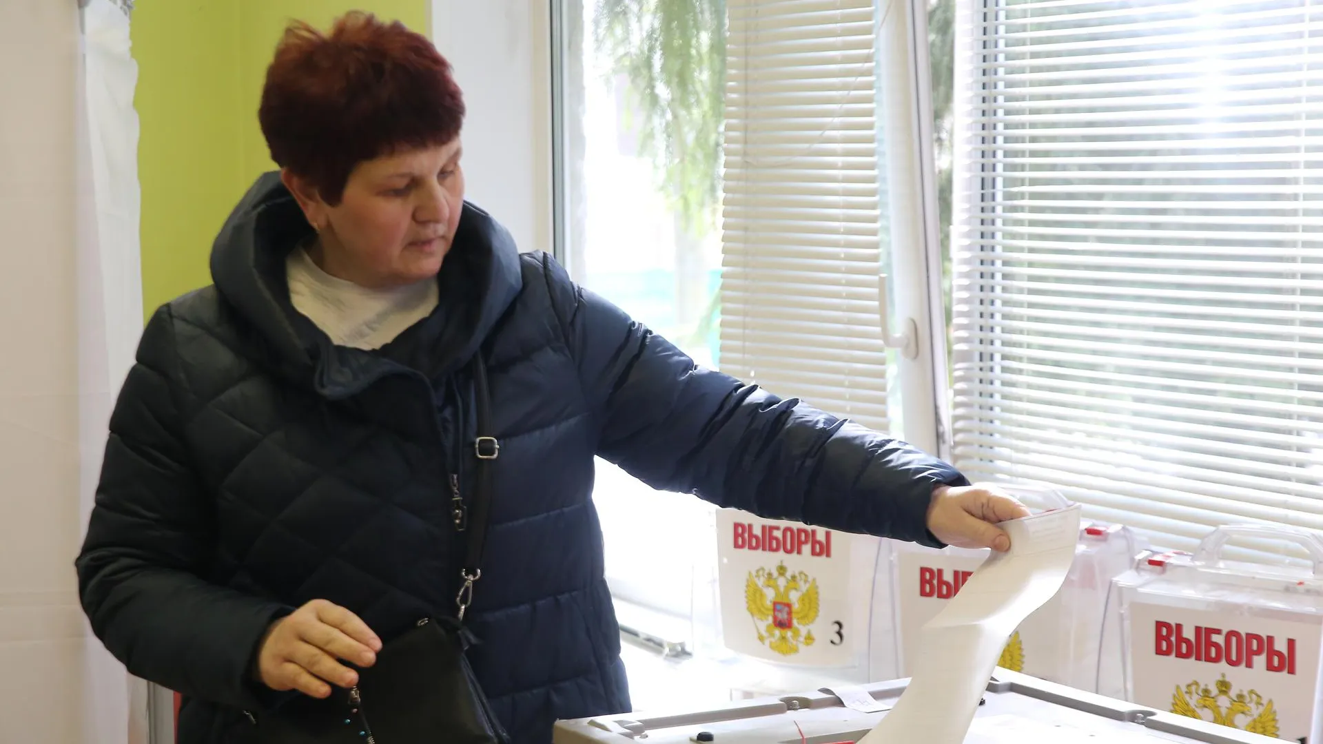 В Химках на выборах президента проголосовала призер Олимпийских игр Ирина Худорошкина