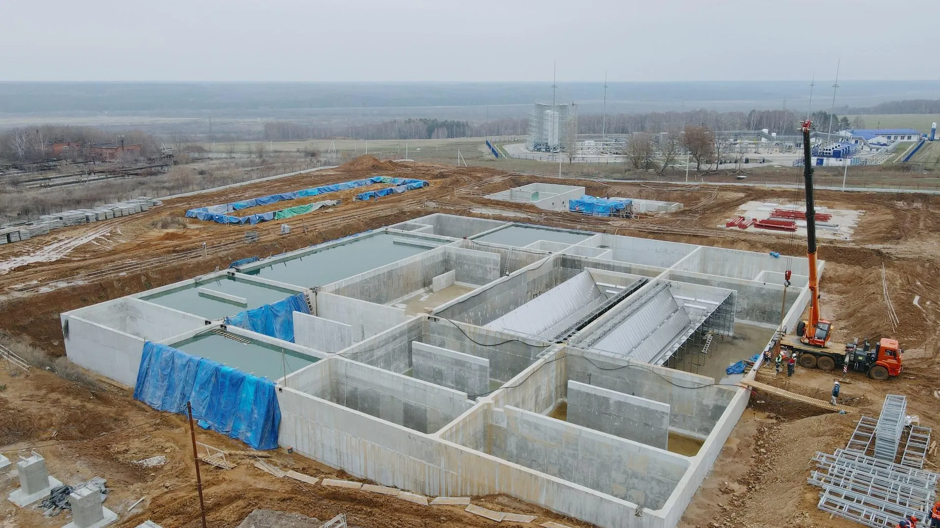Очистные сооружения в округе Кашира достроены более чем на 40%