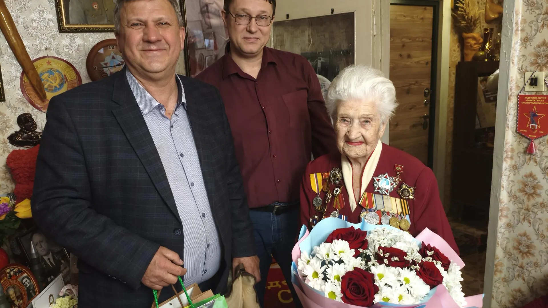 Участница Сталинградской битвы Мария Рохлина отметила 102-летие в Подольске