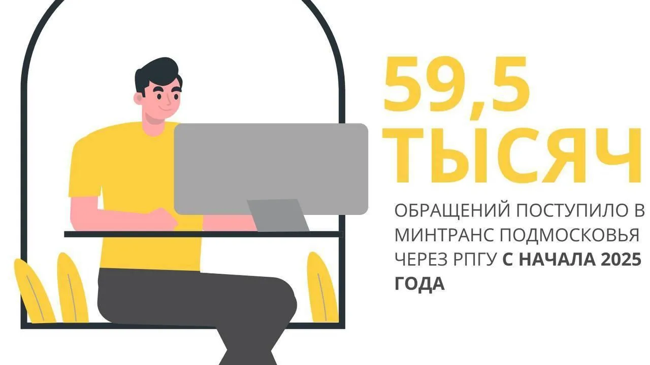 В Минтранс Подмосковья поступило более 59,5 тыс обращений через РПГУ в 2025 году