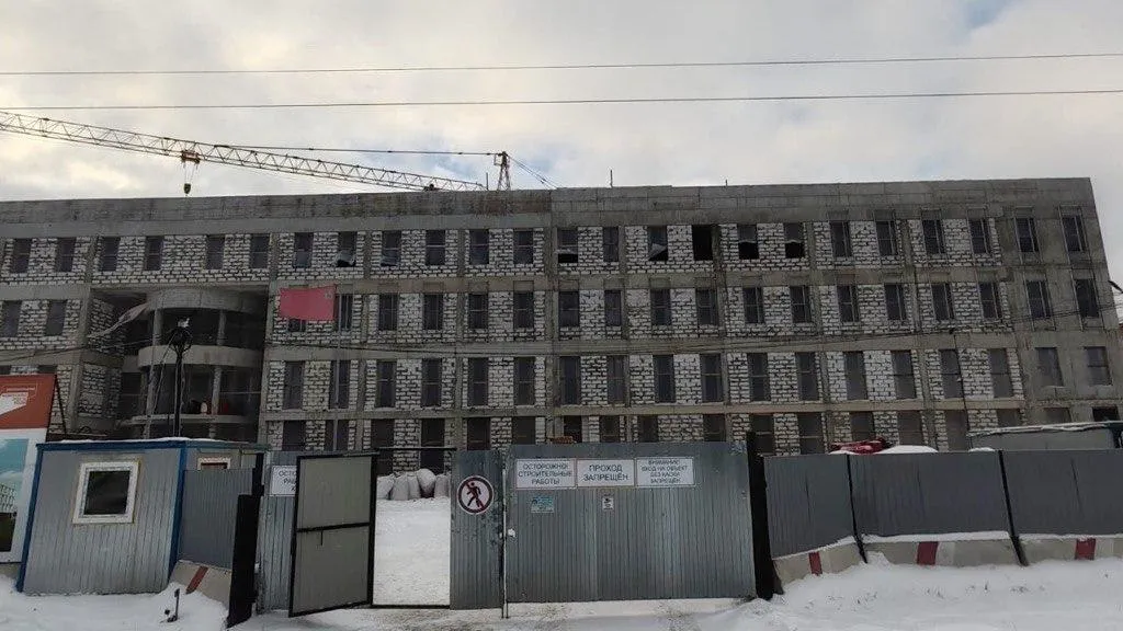 Строительная готовность детской поликлиники в Чехове составляет 50%
