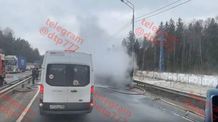 Автобус загорелся в Наро‑Фоминском округе