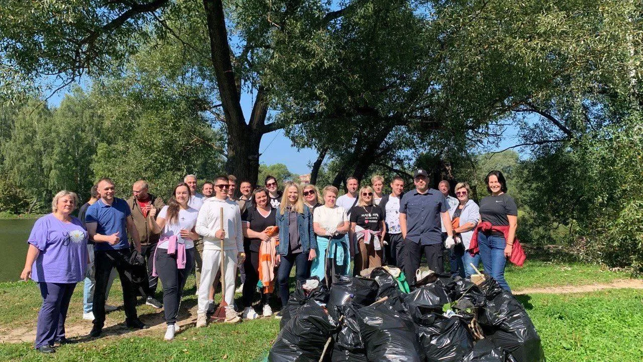 В Подольске очистили зону отдыха на Лаговском пруду