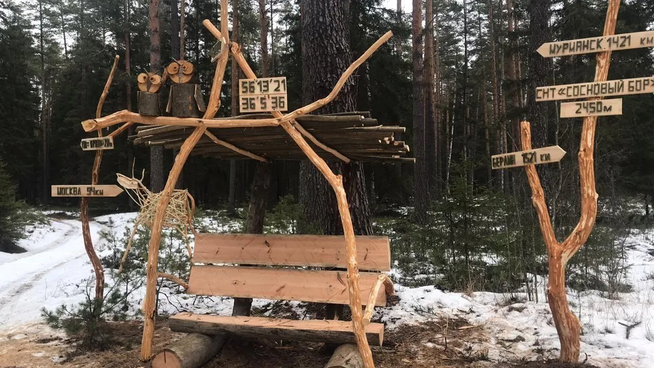 Более 570 навигационных скамеек установили в лесах Подмосковья