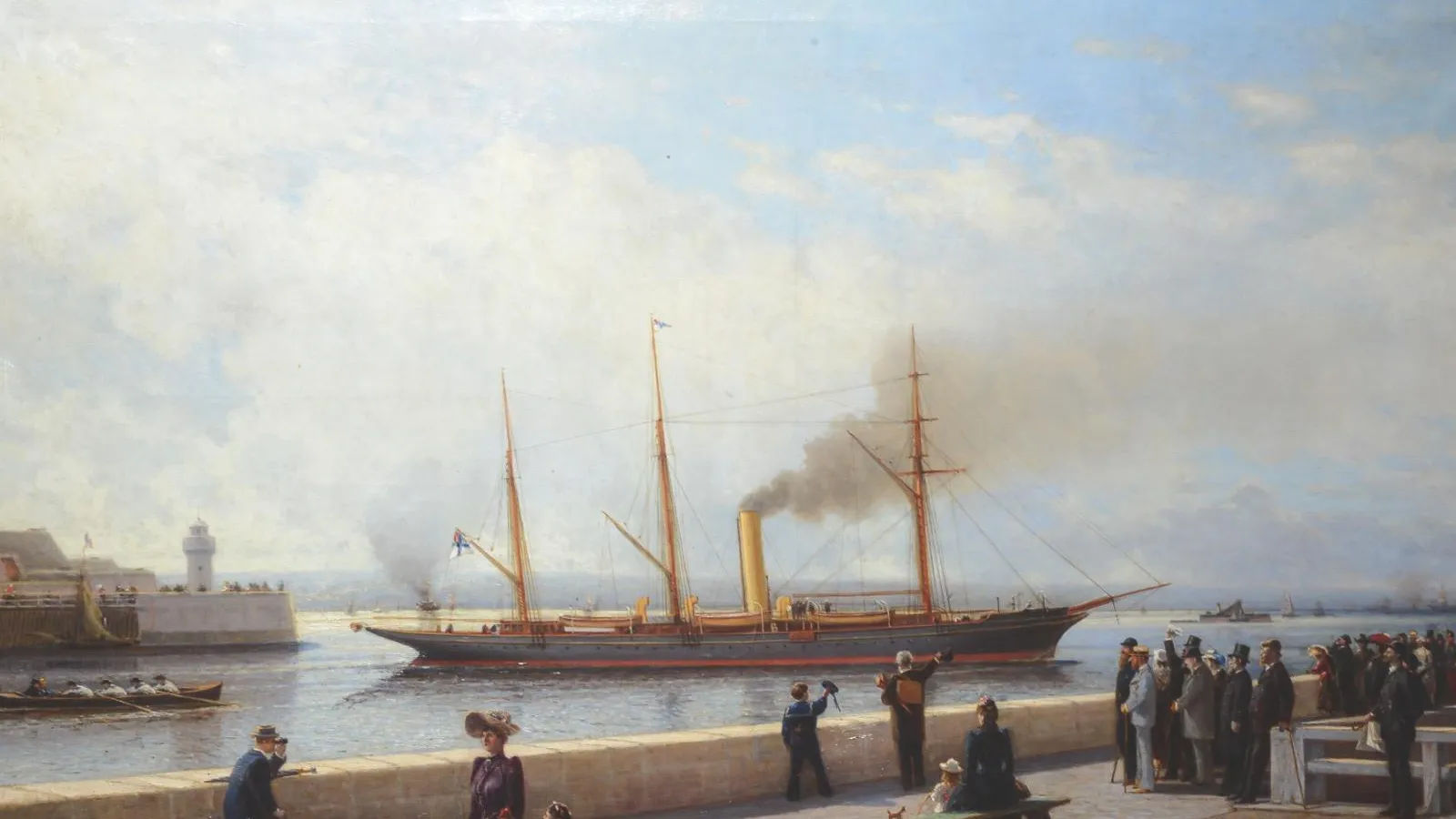 Боголюбов А.П. (1824-1896 гг.). «Порт Гавр». 1852 г. Холст, масло.  СИХМ