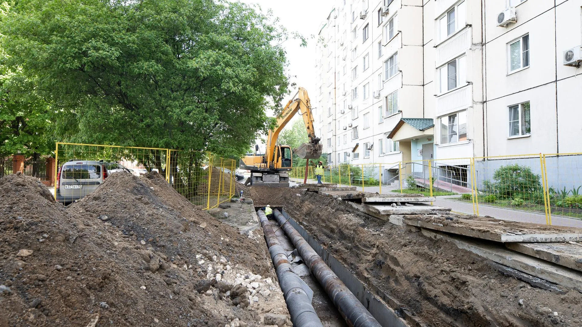 В Дзержинском начали капремонт четырех участков теплосетей