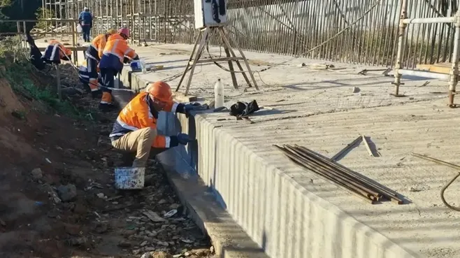 В Ленинском округе начали бетонировать стены на дороге к ЖК «Горки Парк»